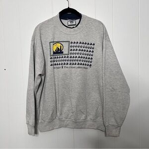 Vintage 90s Gray Michigan The Great Lakes State Sweatshirt Women's Large